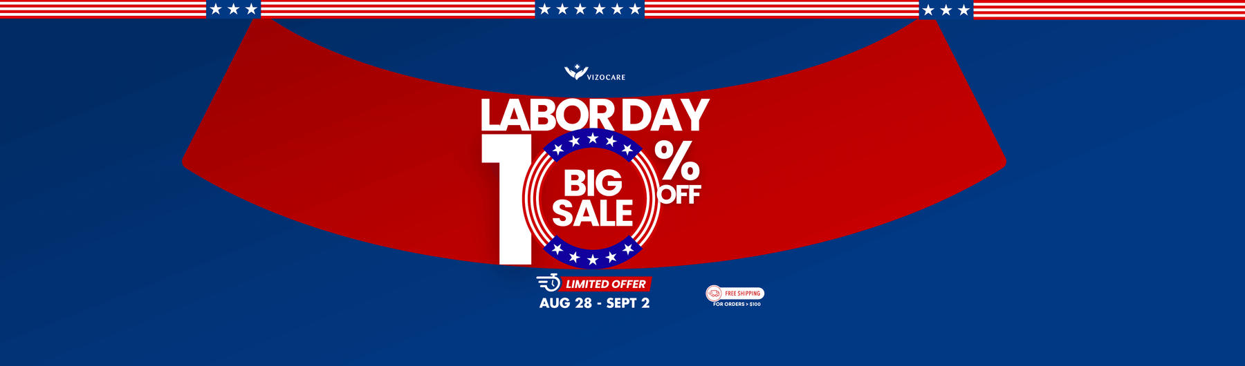 labor day sale 10% off all items vizocare