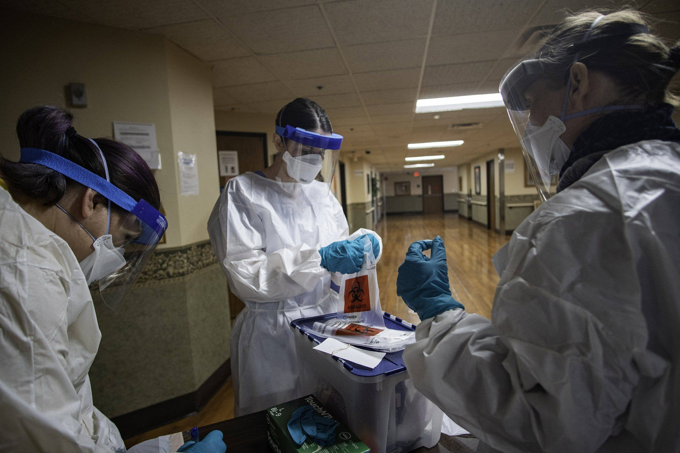 contact precautions require the use of a gown gloves and a mask