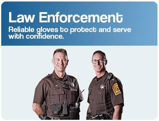 Image of Gloves being used in police and law enforcement environment