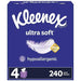 Kleenex Ultra Soft Facial Tissue, 3-Ply, 60 Sheets/Box, 4 Boxes/Pack (VZ390665) - VizoCare