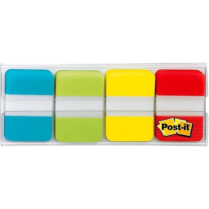 Post-it Tabs, 1" Wide, Solid, Assorted Colors, 88 Tabs/Pack (VZ1174247) - VizoCare