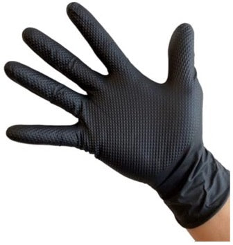 Diamond Black Nitrile Exam, 8 mil Diamond Textured (MG-D28B)