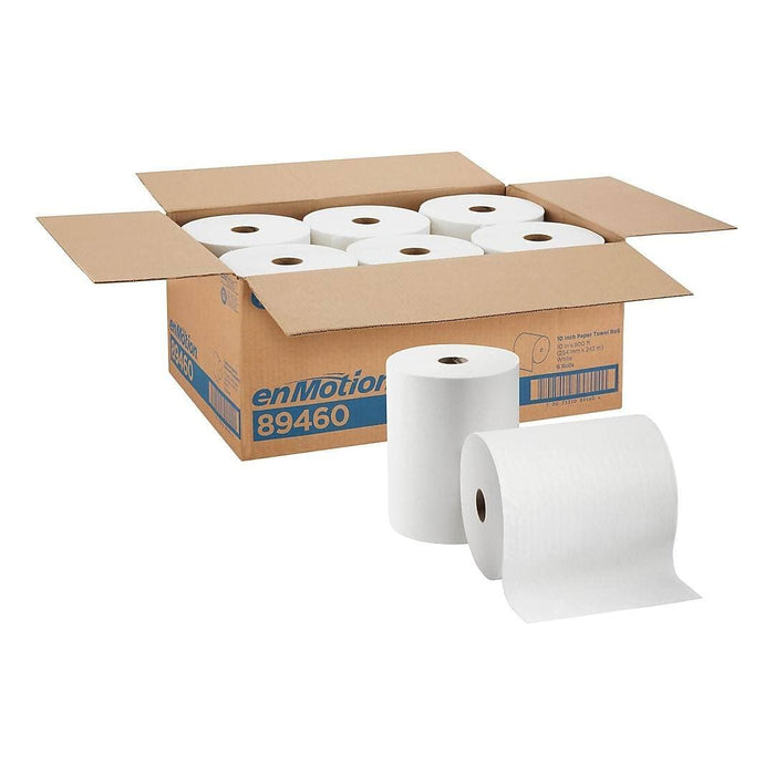 enMotion Hardwound Paper Towels, 1-ply, 800 ft./Roll, 6 Rolls/Carton (VZ-647204) - VizoCare